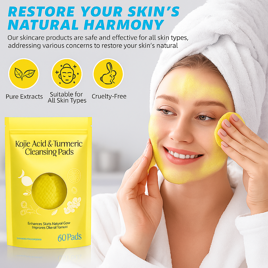 kojic acid and turmeric cleansing pads 