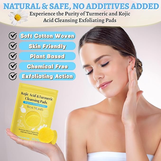 kojic acid and turmeric cleansing pads 
