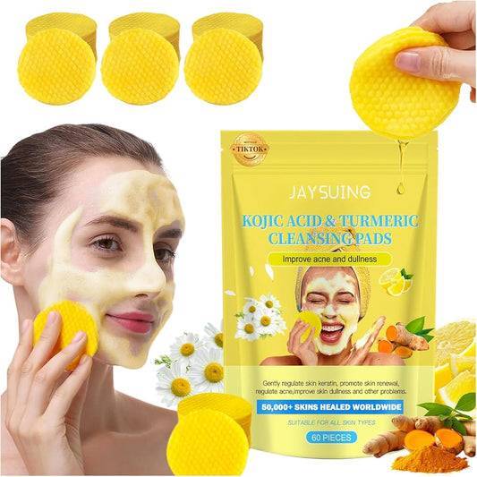 Jaysuing kojic acid and turmeric pads  (60 Wipes Each)